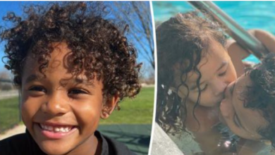 Photo of 7-year-old spots toddler drowning at the bottom of a pool and bravely saves him