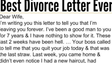 Photo of Wife receives a divorce letter from husband, her reply is brilliant