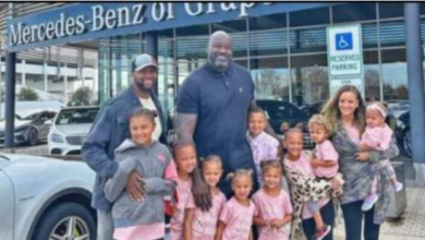 Photo of Shaq O’Neal gifts family of 11 a brand new van and truck in incredible show of generosity