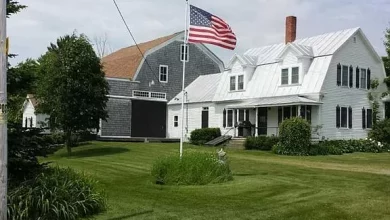 Photo of This classic New England farmhouse sits quietly on 80 acres in rural Athens. $379,000